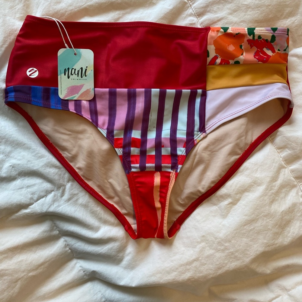 Nani Colorful High-Waisted Bikini Bottom